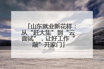 山东就业新花样：从“赶大集”到“云面试”，让好工作“敲”开家门
