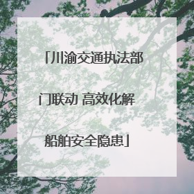 川渝交通执法部门联动 高效化解船舶安全隐患