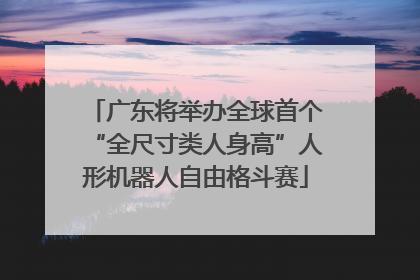 广东将举办全球首个“全尺寸类人身高”人形机器人自由格斗赛
