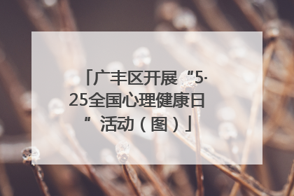 广丰区开展“5·25全国心理健康日”活动（图）