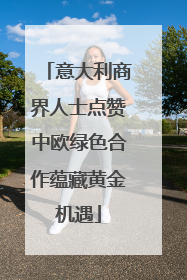 意大利商界人士点赞中欧绿色合作蕴藏黄金机遇