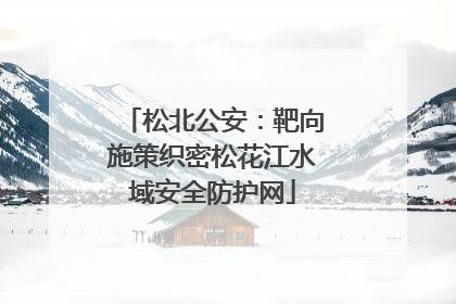 松北公安：靶向施策织密松花江水域安全防护网