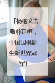 杨楷文击败朴廷桓，中国围棋诞生新世界冠军