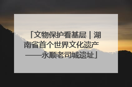 文物保护看基层｜湖南省首个世界文化遗产——永顺老司城遗址