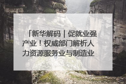 新华解码｜促就业强产业！权威部门解析人力资源服务业与制造业融合发展试点
