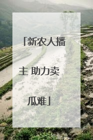 新农人播主 助力卖瓜难