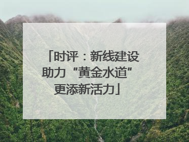 时评：新线建设助力“黄金水道”更添新活力