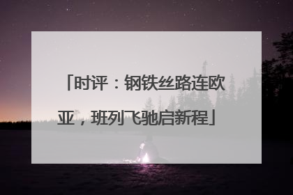 时评：钢铁丝路连欧亚，班列飞驰启新程