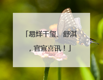 易烊千玺、舒淇，官宣喜讯！
