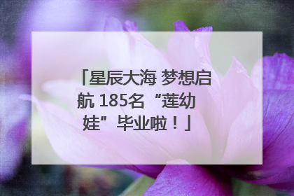 星辰大海 梦想启航 185名“莲幼娃”毕业啦！