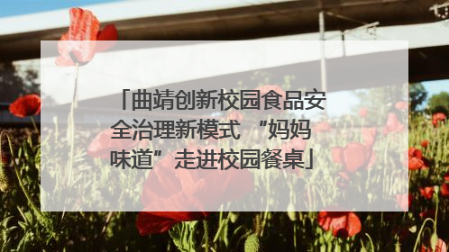 曲靖创新校园食品安全治理新模式 “妈妈味道”走进校园餐桌