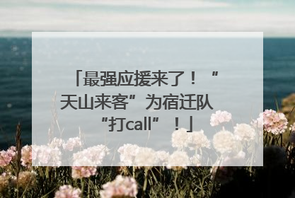 最强应援来了！“天山来客”为宿迁队“打call”！