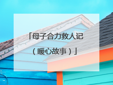 母子合力救人记（暖心故事）