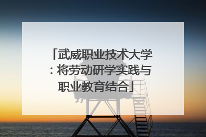 武威职业技术大学：将劳动研学实践与职业教育结合