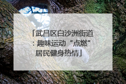 武昌区白沙洲街道：趣味运动“点燃”居民健身热情