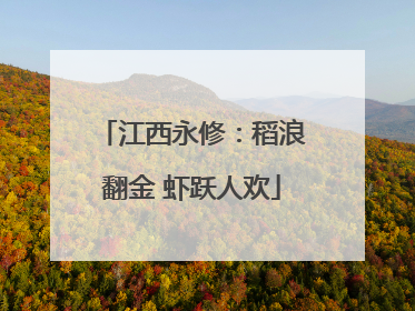 江西永修：稻浪翻金 虾跃人欢