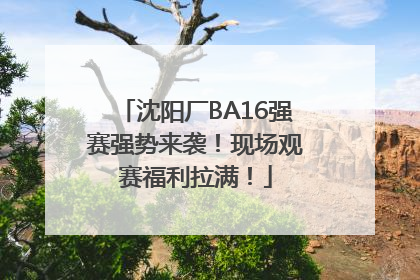 沈阳厂BA16强赛强势来袭！现场观赛福利拉满！