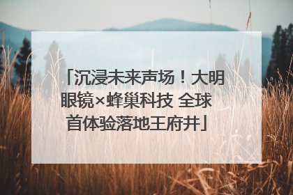 沉浸未来声场！大明眼镜×蜂巢科技 全球首体验落地王府井