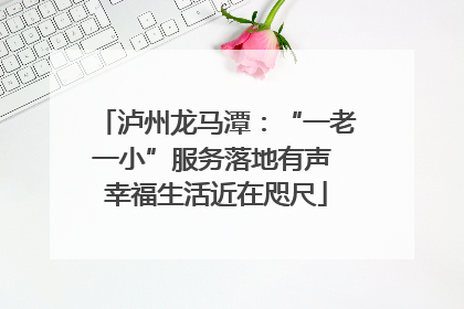 泸州龙马潭：“一老一小”服务落地有声 幸福生活近在咫尺