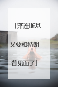 泽连斯基又要和特朗普见面了