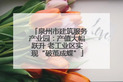 泉州市建筑服务产业园：产值大幅跃升 老工业区实现“破茧成蝶”