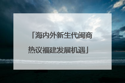 海内外新生代闽商热议福建发展机遇