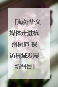 海外华文媒体走进杭州桐庐 探访县域发展新图景