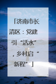 济南市长清区：党建引“活水”，乡村启“新程”