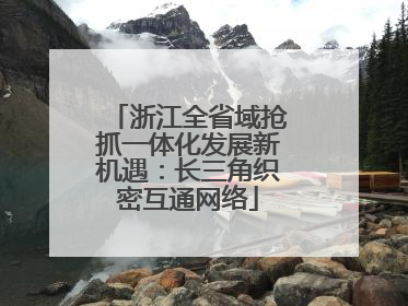 浙江全省域抢抓一体化发展新机遇：长三角织密互通网络