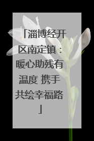 淄博经开区南定镇：暖心助残有温度 携手共绘幸福路