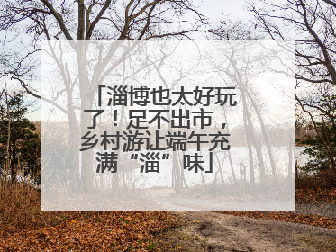 淄博也太好玩了！足不出市，乡村游让端午充满“淄”味