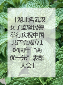 湖北省武汉女子监狱民警举行庆祝中国共产党成立104周年“两优一先”表彰大会