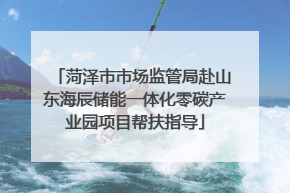菏泽市市场监管局赴山东海辰储能一体化零碳产业园项目帮扶指导
