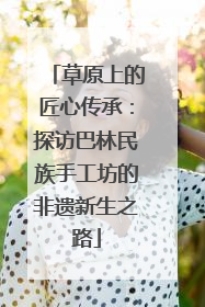 草原上的匠心传承：探访巴林民族手工坊的非遗新生之路