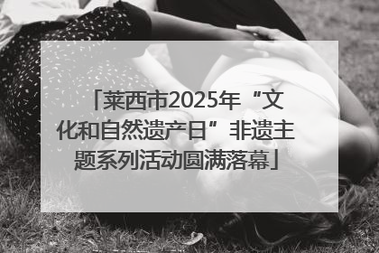 莱西市2025年“文化和自然遗产日”非遗主题系列活动圆满落幕