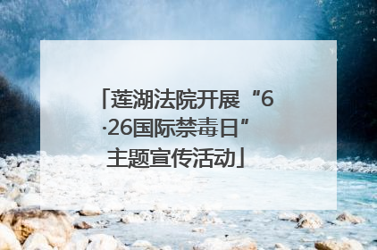 莲湖法院开展“6·26国际禁毒日”主题宣传活动