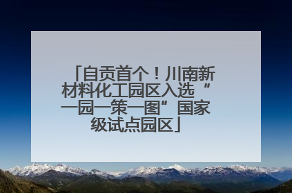 自贡首个！川南新材料化工园区入选“一园一策一图”国家级试点园区