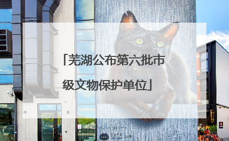 芜湖公布第六批市级文物保护单位