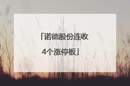 诺德股份连收4个涨停板