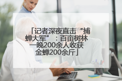 记者深夜直击“捕蝉大军”：百亩树林一晚200余人收获金蝉200余斤
