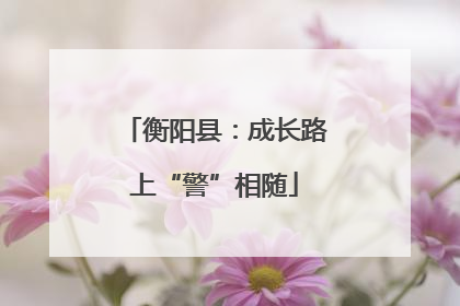 衡阳县：成长路上“警”相随
