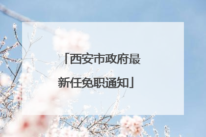 西安市政府最新任免职通知