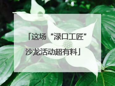 这场“渌口工匠”沙龙活动超有料