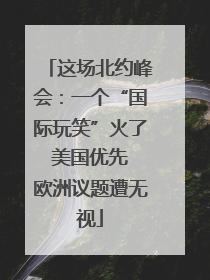 这场北约峰会：一个“国际玩笑”火了 美国优先 欧洲议题遭无视