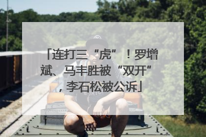 连打三“虎”！罗增斌、马丰胜被“双开”，李石松被公诉
