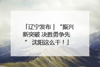 辽宁发布｜“振兴新突破 决胜勇争先” 沈阳这么干！