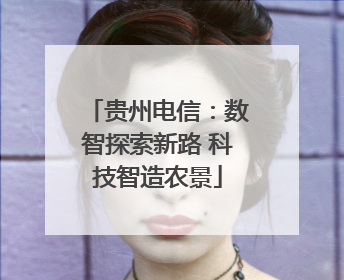 贵州电信：数智探索新路 科技智造农景