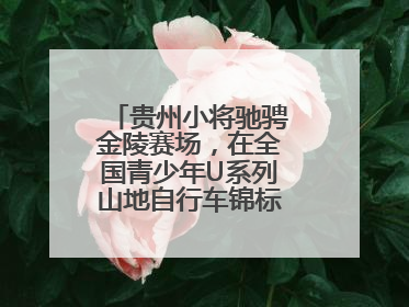 贵州小将驰骋金陵赛场，在全国青少年U系列山地自行车锦标赛中勇夺3金