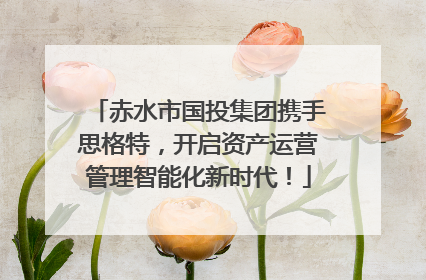 赤水市国投集团携手思格特，开启资产运营管理智能化新时代！