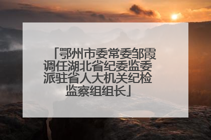 鄂州市委常委邹霞调任湖北省纪委监委派驻省人大机关纪检监察组组长